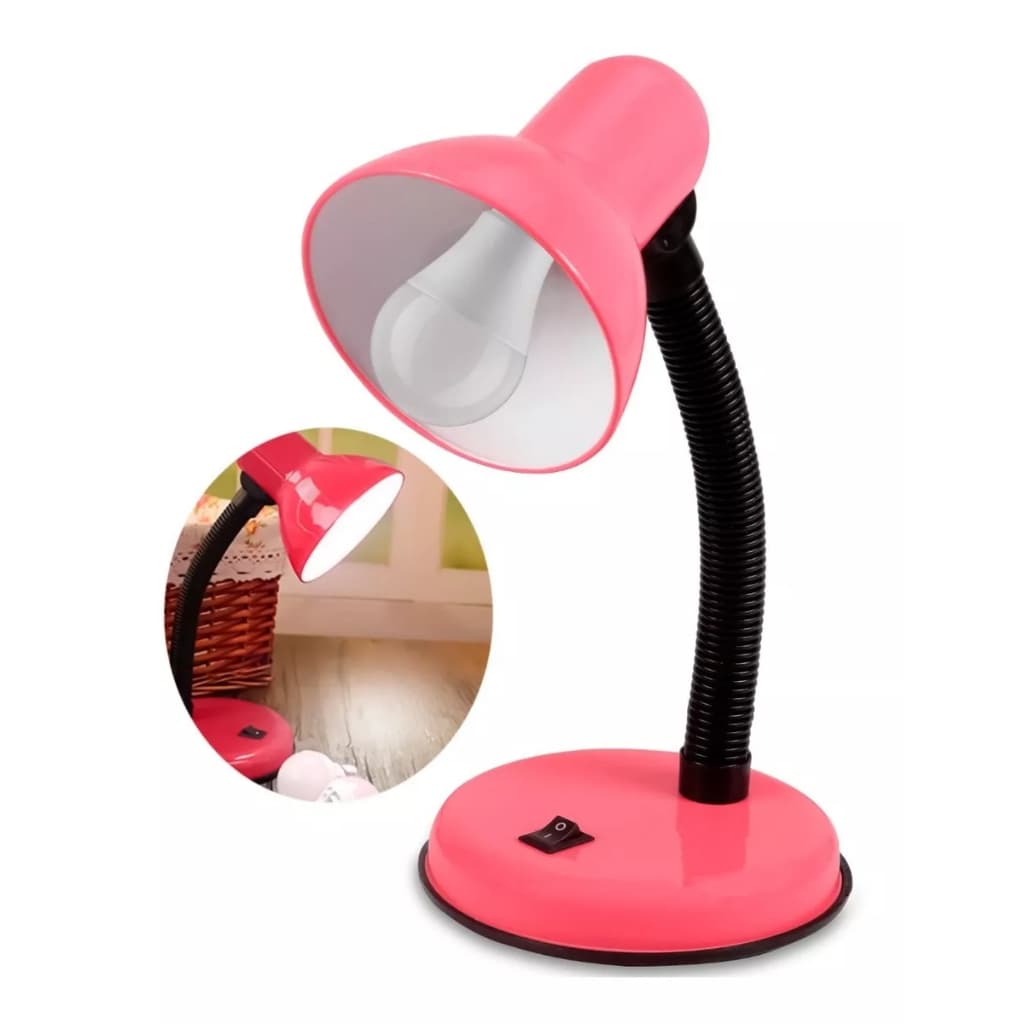 Abajur Luminária De Mesa Com Base Articulável Flexível Escritório Sala Leitura Dobrável Lampada