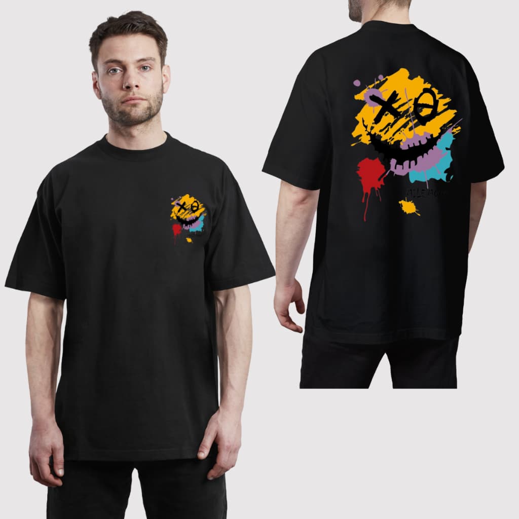 Camiseta Oversize Masculina Smile Streetwear