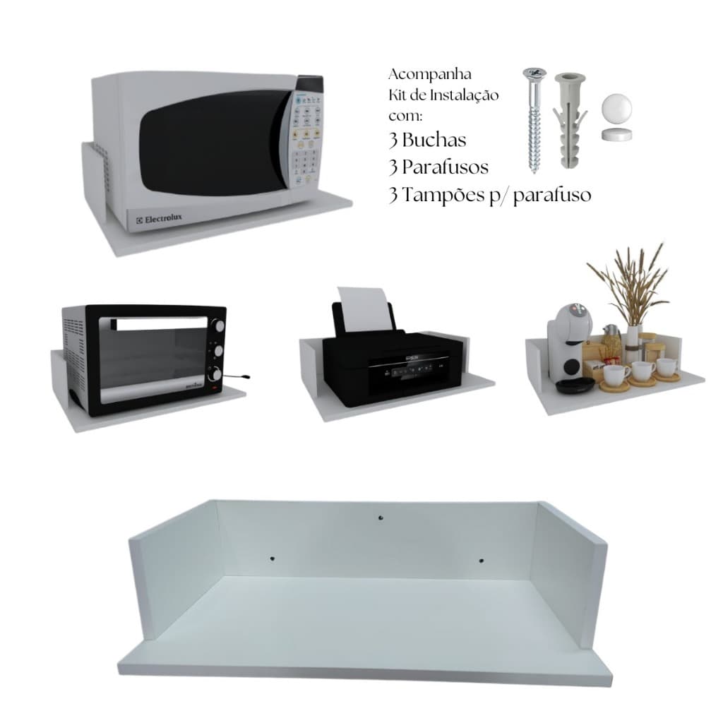 Suporte Nicho Micro-ondas / AirFryer /  Impressora 100% em MDF