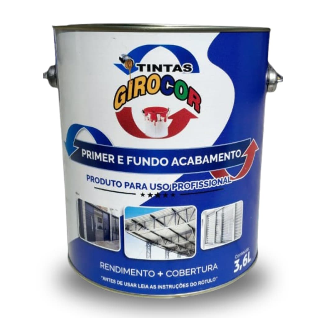 Zarcão Primer Fundo Preparador Linha Premium Cinza Médio 3,6 Litros