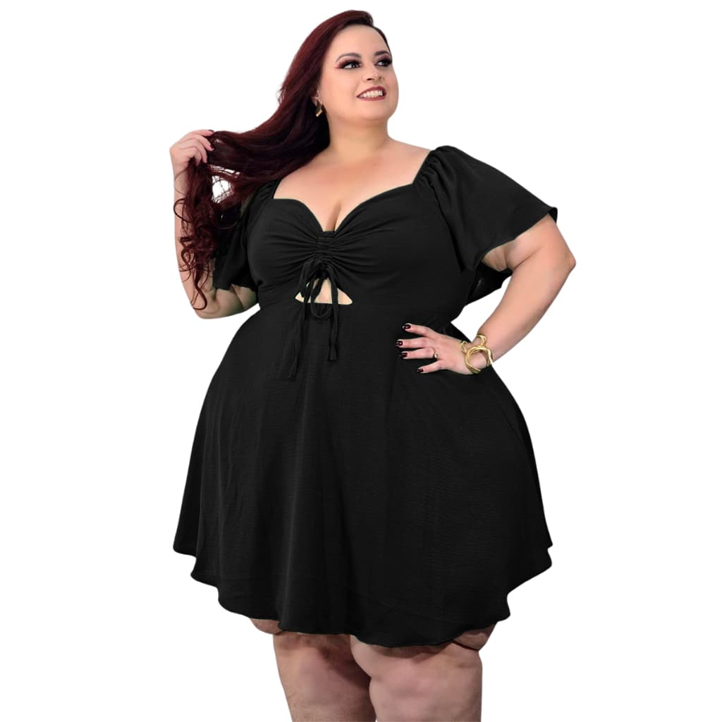 Vestido Midi Plus Size Soltinho Elegante Verão Ciganinha Duna Premium G1 ao G4