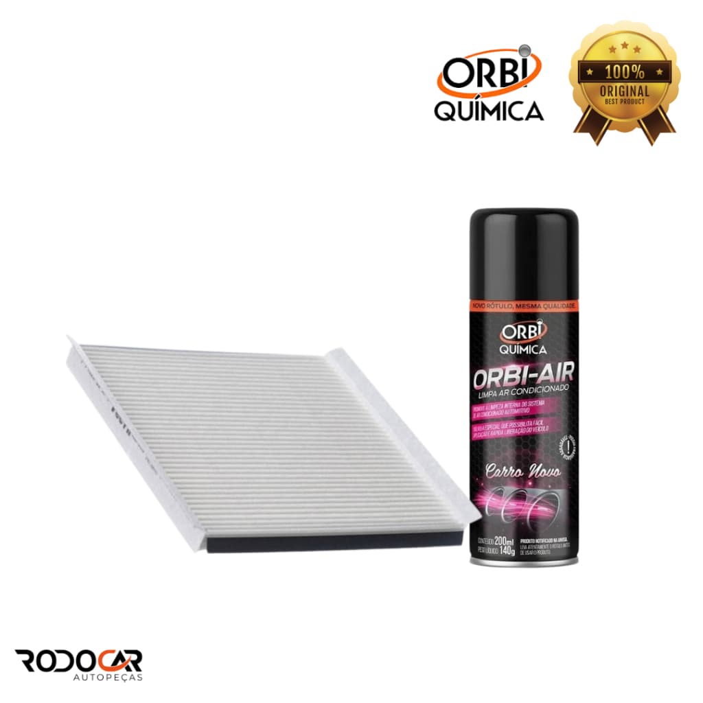 Kit Filtro de Ar Condicionado + Higienizador | Lifan 520 620 X60 Toyota Corolla Land Cruiser RAV4