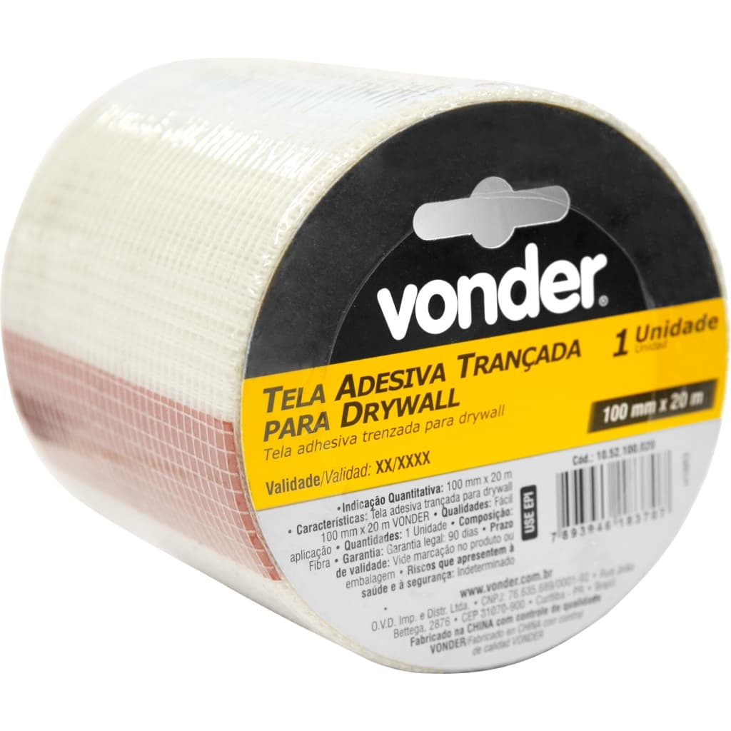 Fita telada para drywall 100 mm x 20 m, VONDER
