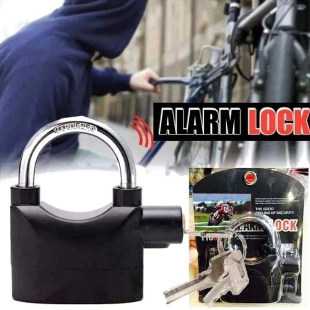 CADEADO COM ALARME LOCK PARA BICICLETA PARA MOTO