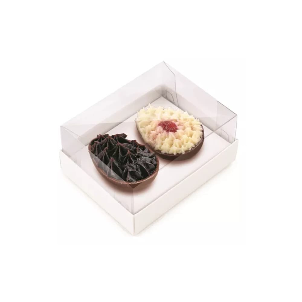 Caixa Para 2 Ovos De Colher 50g Branca Cromus