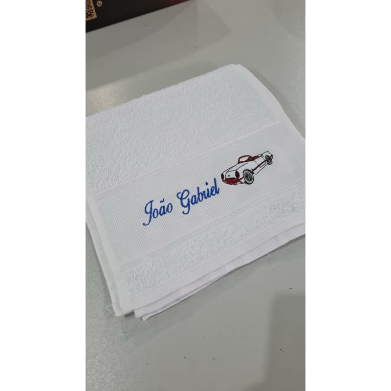 Toalhas Lavabo Personalizadas Bordadas Com Nome e Desenho - 2 Unidades