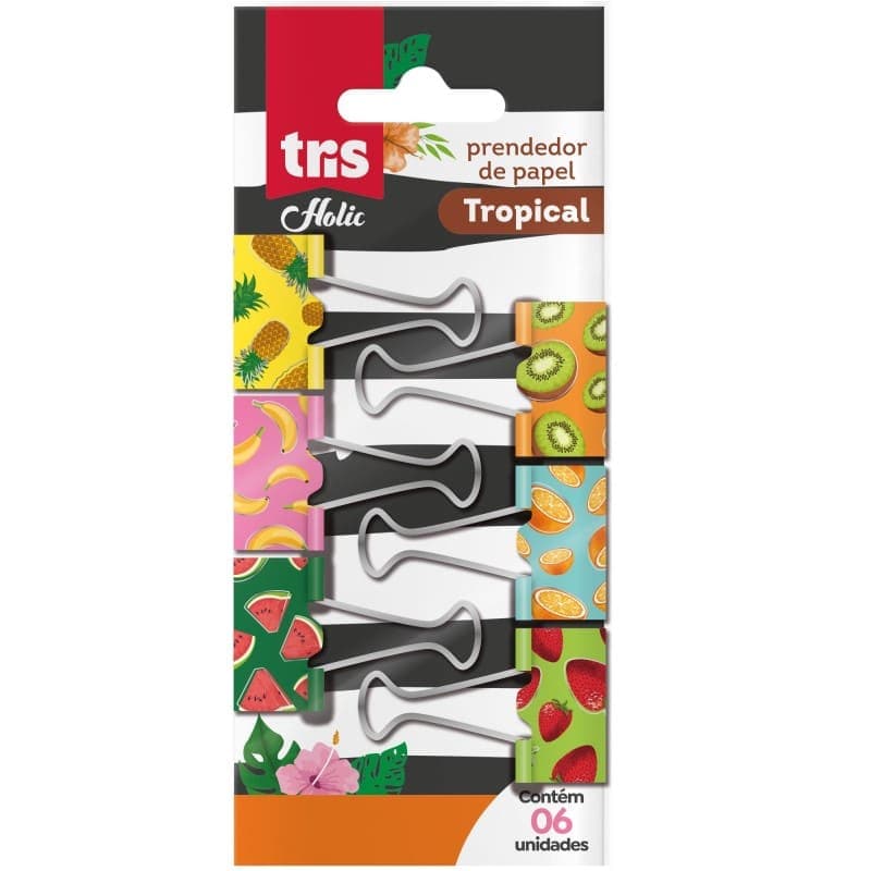 Prendedor de papel tris tropical