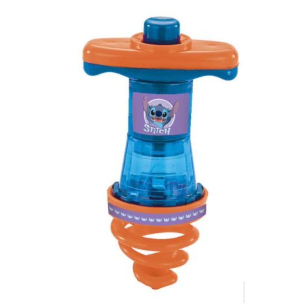 Pião com Lançador de Plástico com LUZ do Stitch brinquedo