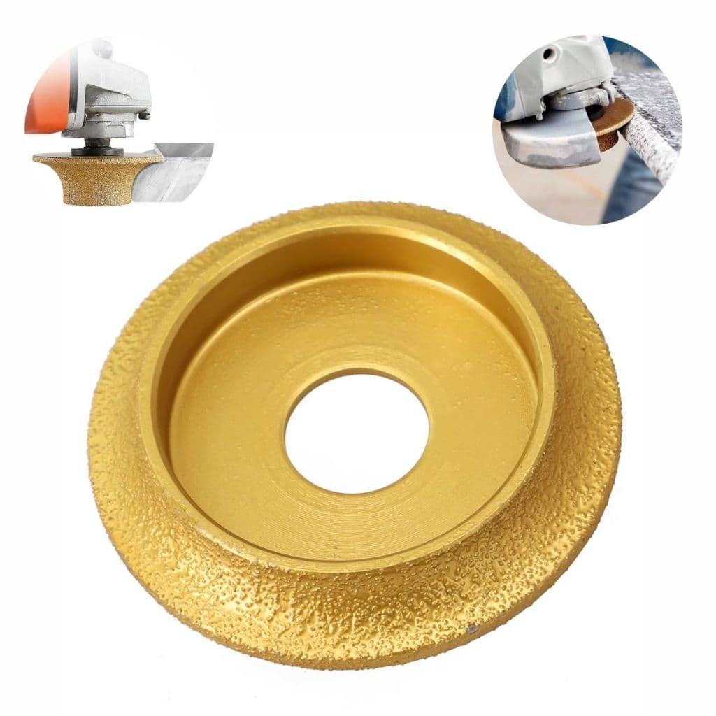 Disco Lixamento De Perfil Borda Granito Mármore Vidro Encaixe 22mm