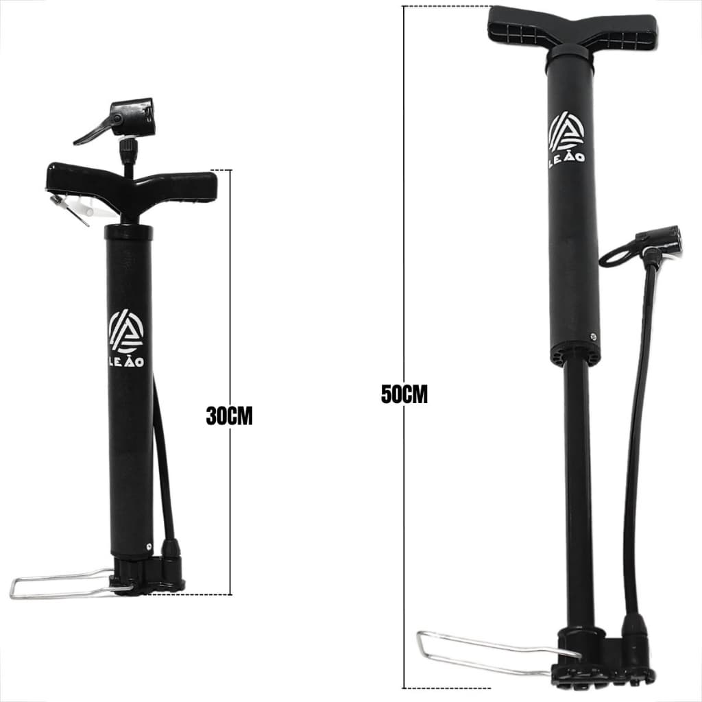 Bomba De Ar Manual 120psi Para Encher Pneu Bicicleta Bike Bola Bico Fino e Grosso 3 bicos Multibico