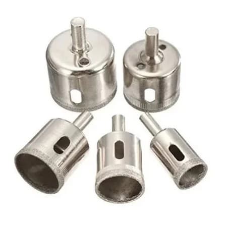 JOGO COM 5 BROCAS DIAMANTADAS 25-50MM CERAMICA VIDRO PISO