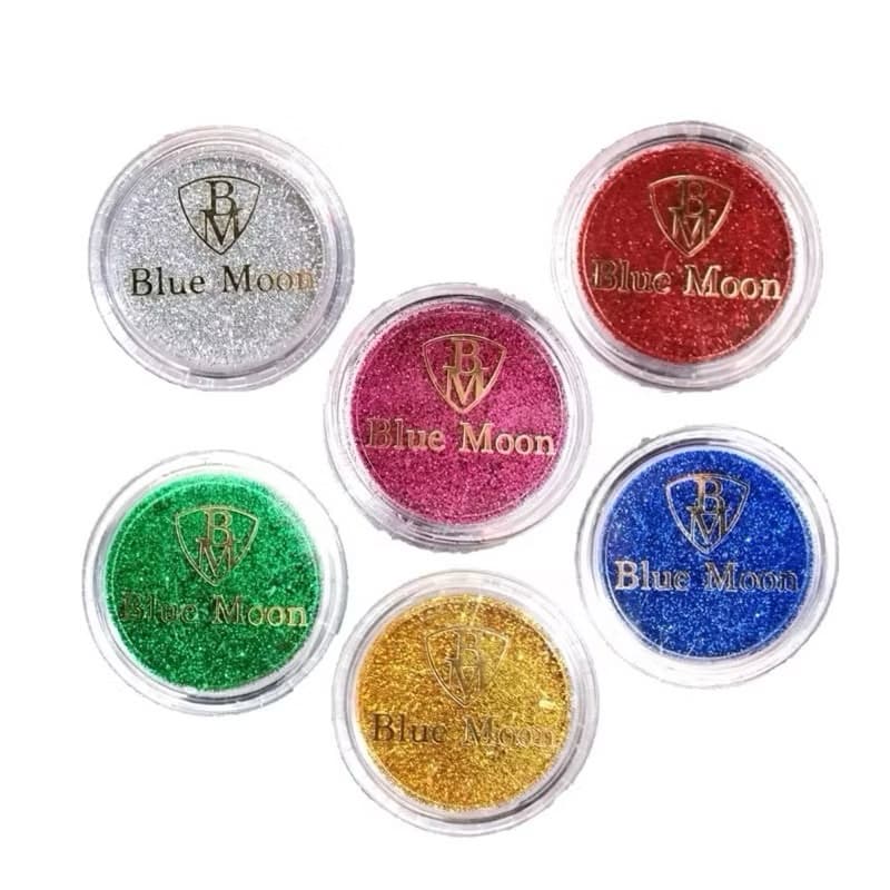 Glitter em Pó Solto Maquiagem artística Blue Moon