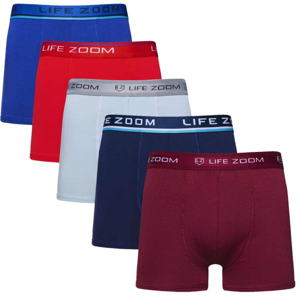 Kit 5 Cuecas Boxer Algodão Masculina life zoom ref 09