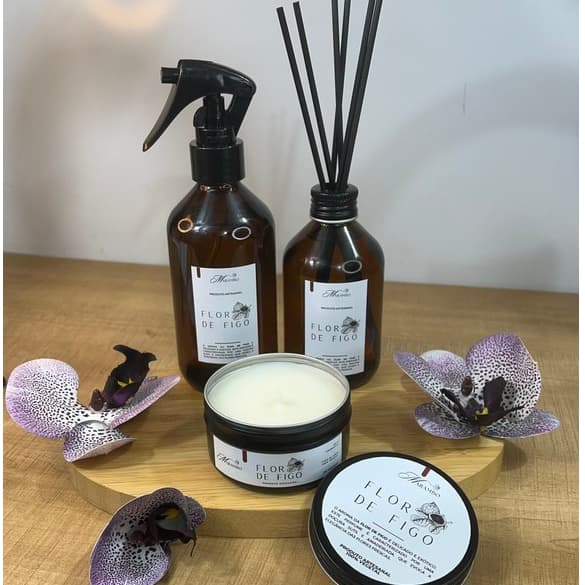 Kit Flor de Figo 3 Peças - Home Spray + Difusor + Vela 90g