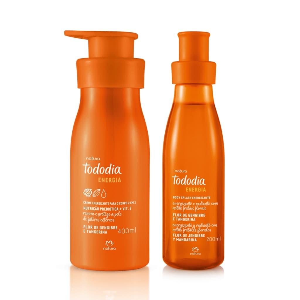 KIT TODO DIA FLOR DE GENGIBRE E TANGERINA - NATURA (HIDRATANTE 400ML + BODY SPLASH 200ML)