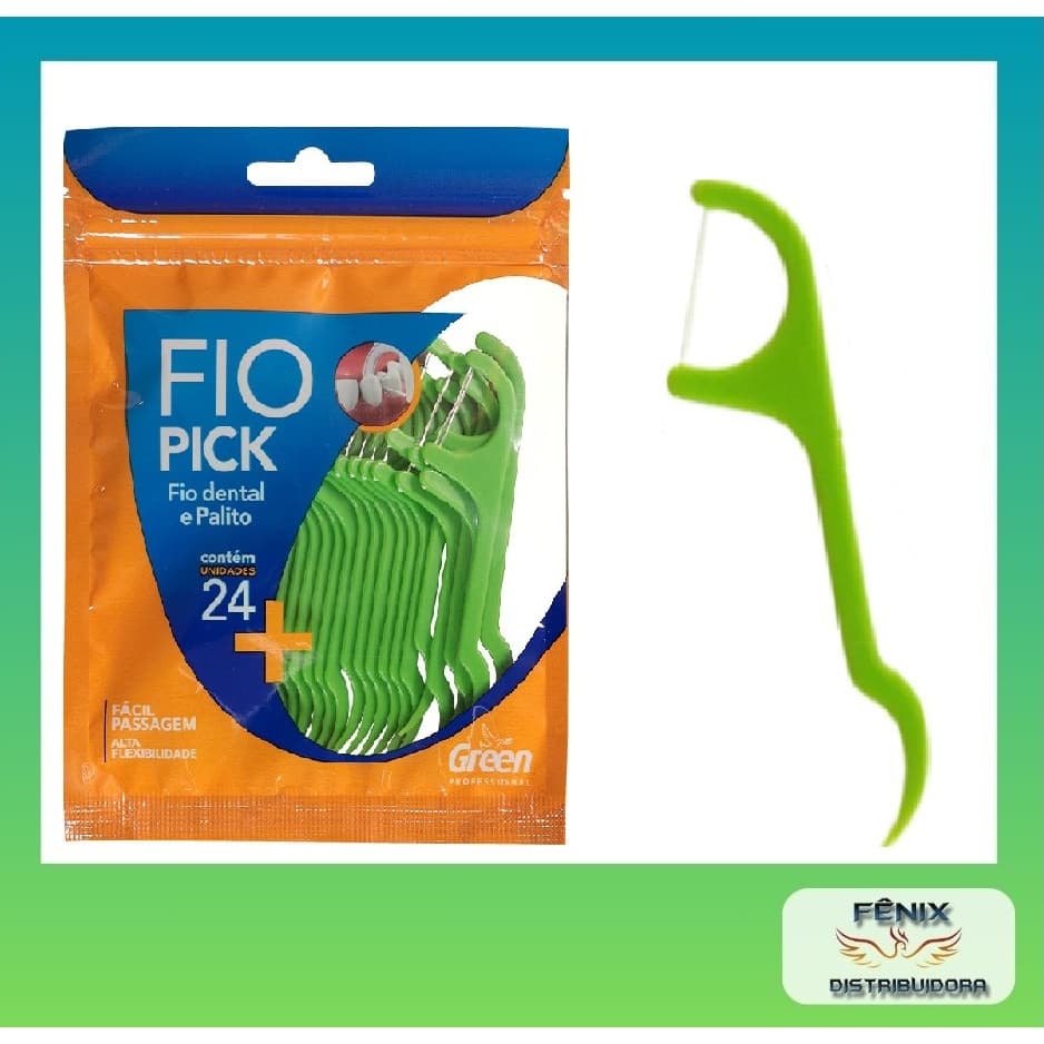 FIO DENTAL E PALITO 2 EM 1 C/ CABO FLEX - ORIGINAL  GREEN LINHA PROFISSIONAL ORTODÔNTICA