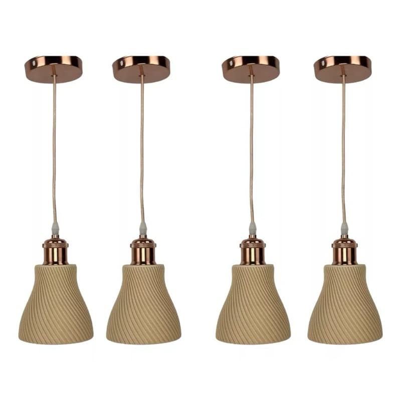 Kit 04 Luminárias Elegantes Decorações Casa Lustre/Pendente