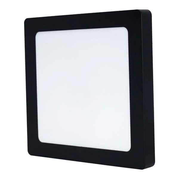 Kit 3 Plafon Sobrepor Quadrado Led 18w Painel Preto 22x22 Oferta