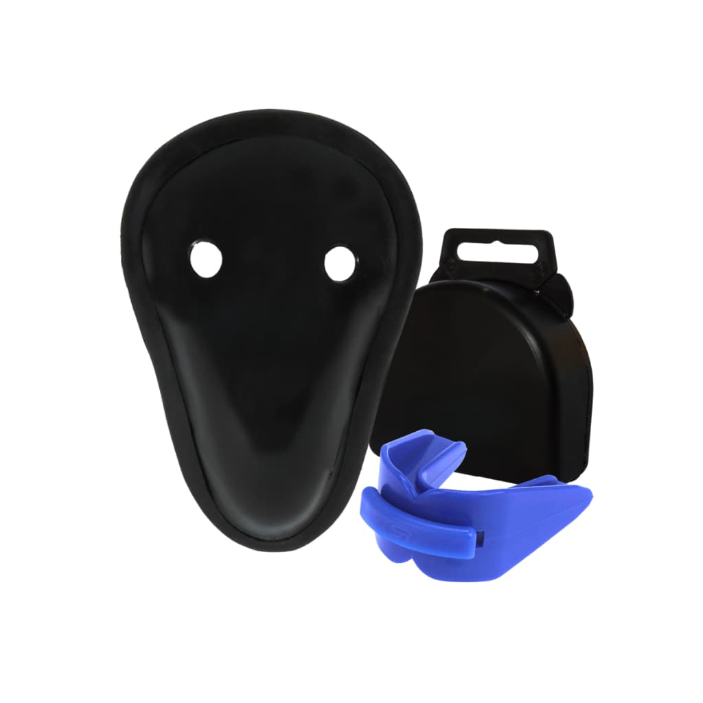 Protetor Genital + Bucal Duplo C/ Estojo Muay Thai, Boxe Coquilha