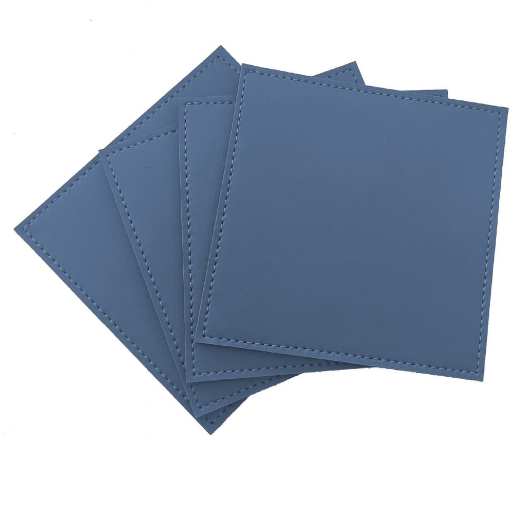 Kit Porta Copo em Couro Sintético Azul