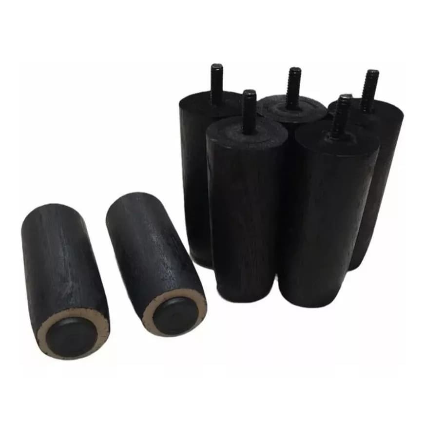 4 pé de cama box 10 cm de altura com preto