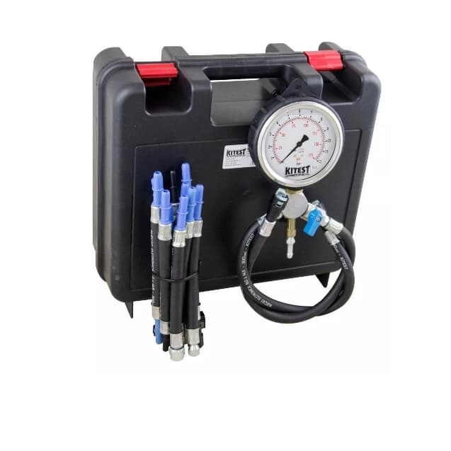Teste de Pressão de Bomba de Combustível Manômetro de Aço Inox e 13 Mang. para Auto - KITEST-KA-015.13 com Glicerina