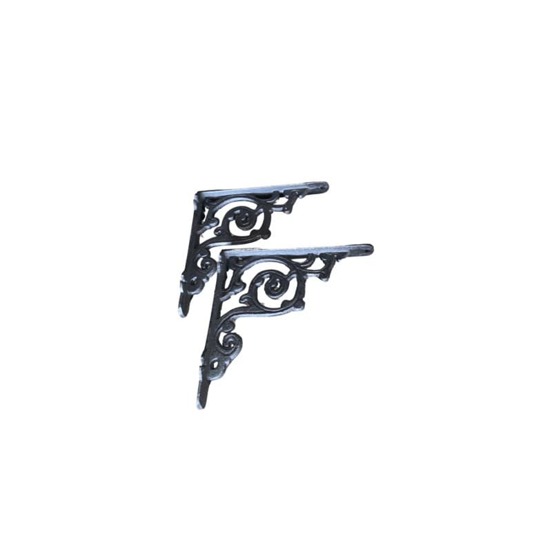 Suporte mão francesa 20x20 em ferro fundido 2 unid. Prateleiras, suportes, casa, madeiras