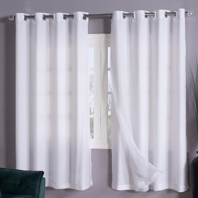 Cortina Voil com Forro em Microfibra Janela Sala E Quarto 2,80m X 1,70m alt