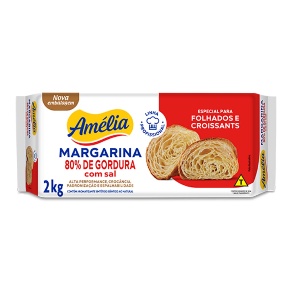 Margarina para Folhados 2KG amélia