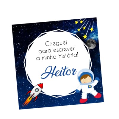 Tag para Lembrancinhas Astronauta