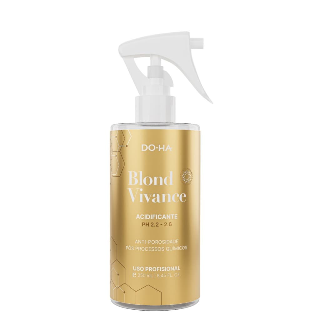Doha Blond Vivance Acidificante para Cabelos Loiros, pH 2.2-2.6, Anti-Porosidade, 250ml