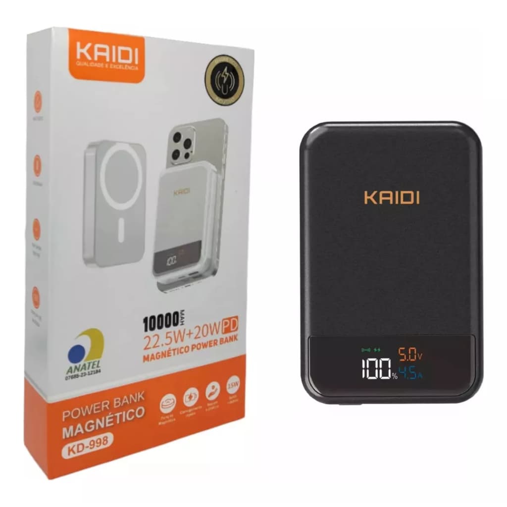 Carregador Indução Para iPhone Bateria Portátil Fast 22.5w