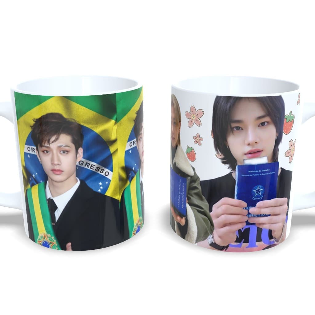 Caneca Personalizada SKZ Stray Kids Cerâmica Meme CLT