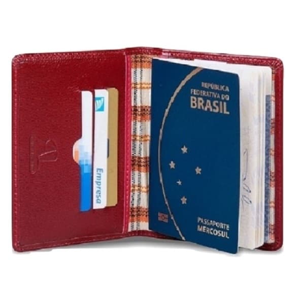 Capa Protetora Porta Passaporte em Couro Artlux