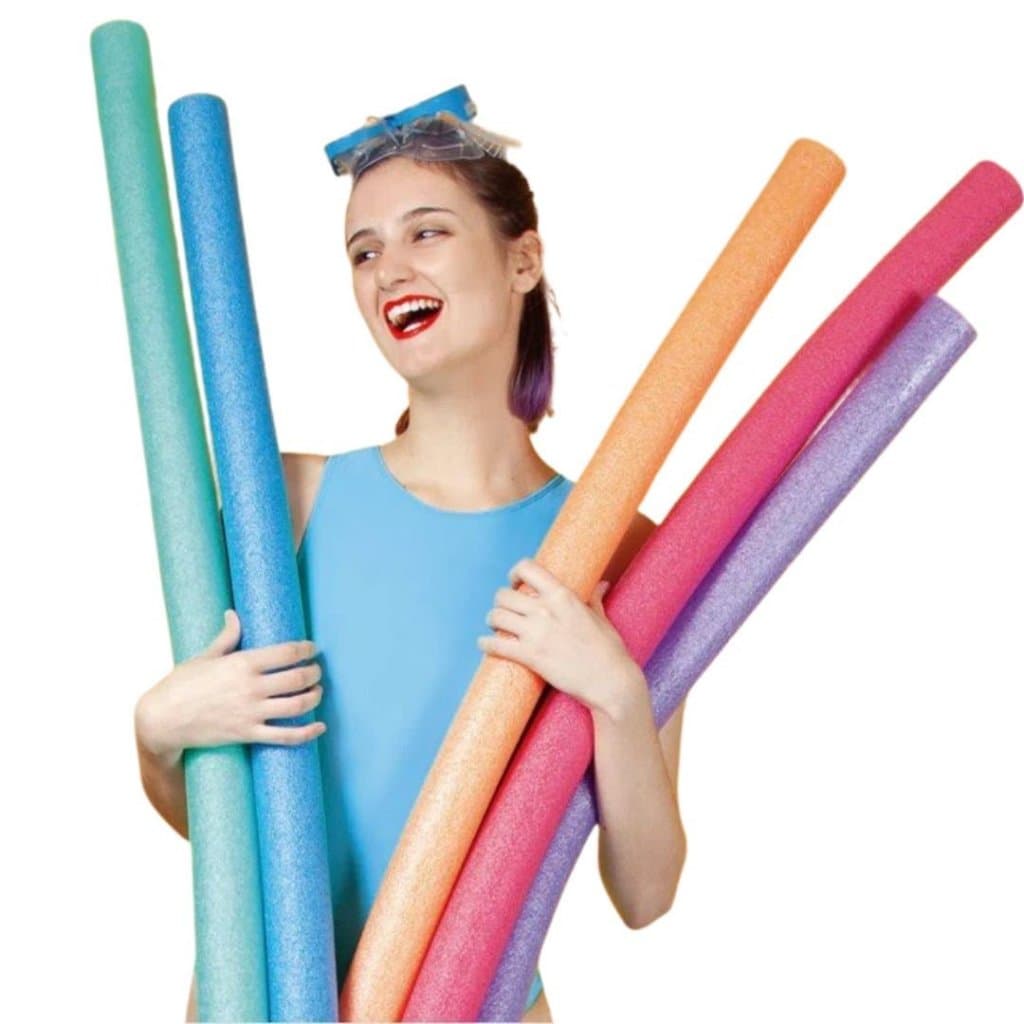 08 Un Boia Espaguete DIY Piscina Cores Sortidas Macarrão Flutuador Natação Sem Furo