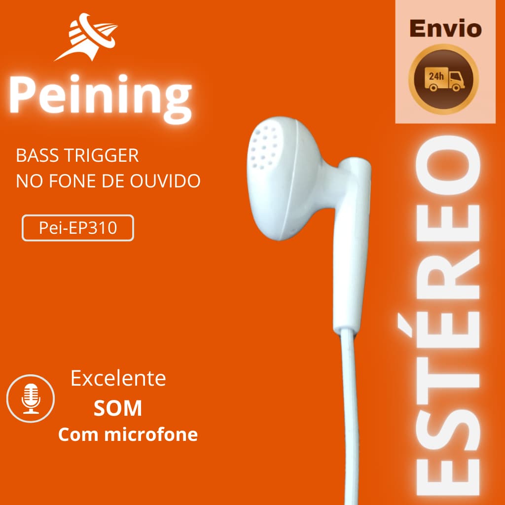 Fone De Ouvido Peining Com fio Pei-EP310