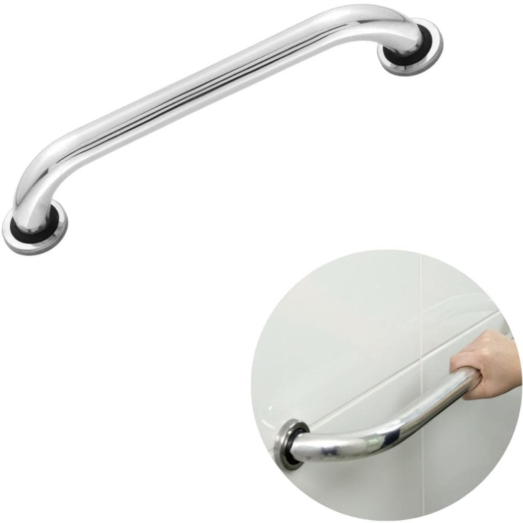 Alça de Apoio Banheiro Inox Barra 50cm Cadeirante Deficiente Idoso Acessibilidade
