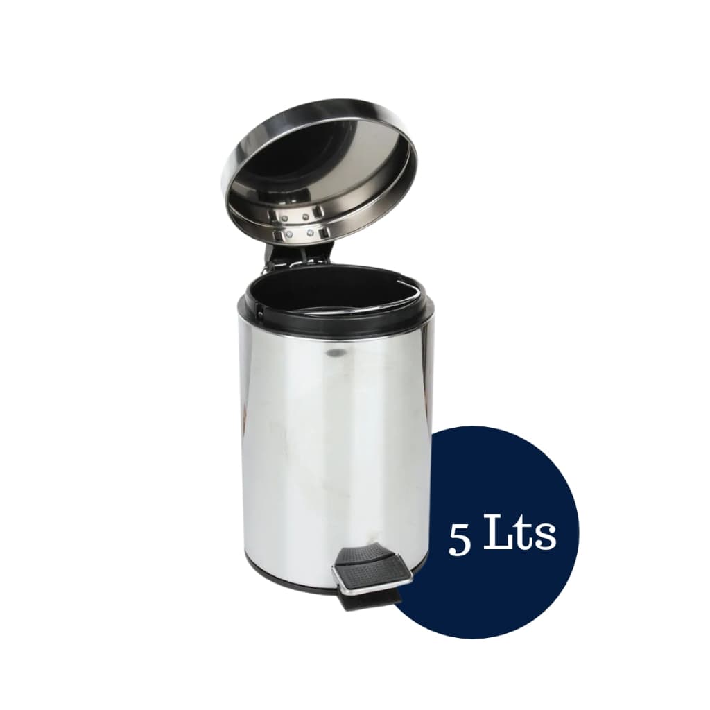 Lixeira Inox Pedal Banheiro Cozinha 5lts Balde Removível