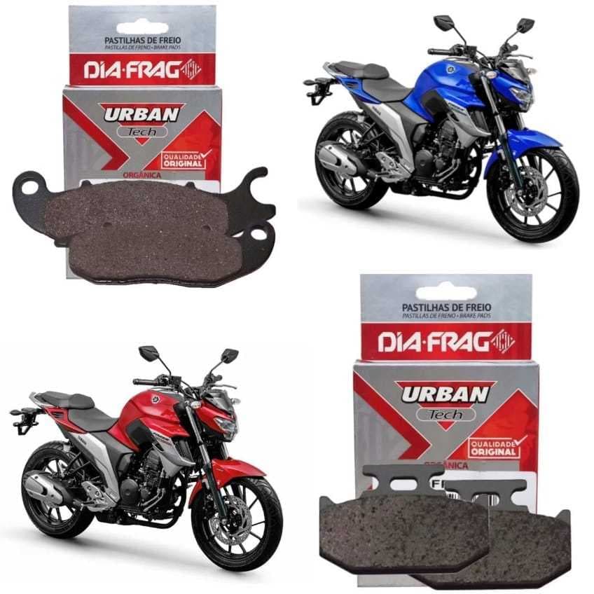 Kit Pastilha Freio ORIGINAL DIAFRAG Yamaha Fazer 250 2016 a 2025 - Fz25 2018 A 2025 PROMOÇÃO