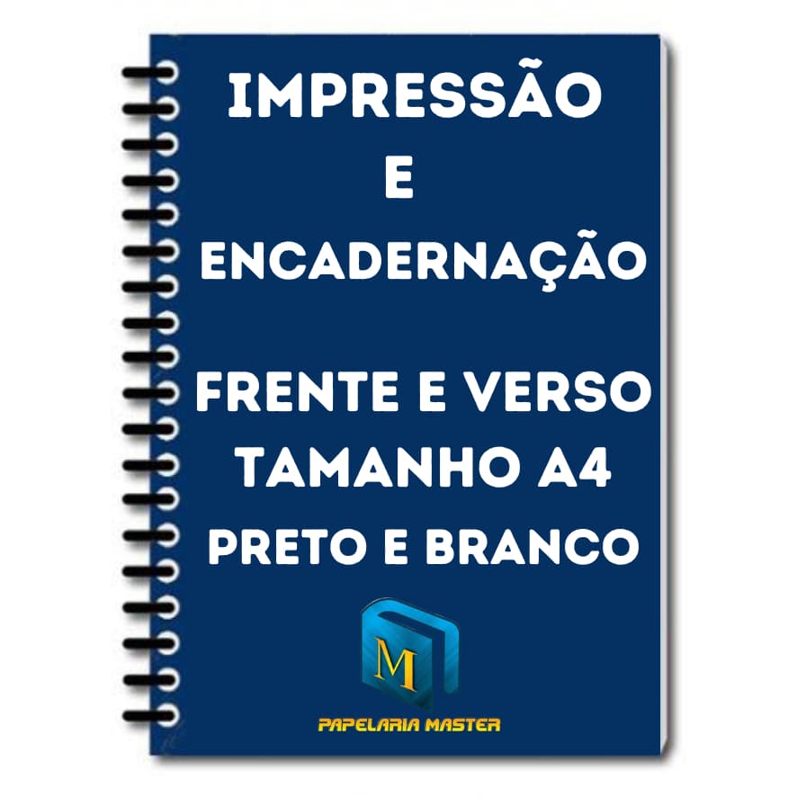 Impressão Apostila Encadernação Até 200 Paginas Frente e Verso Preto e Branco