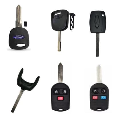 Chaves Com Gaveta Transponder e  Carcaças Telecomandos Ford. (CHAVES NÃO ACOMPANHA CHIP)