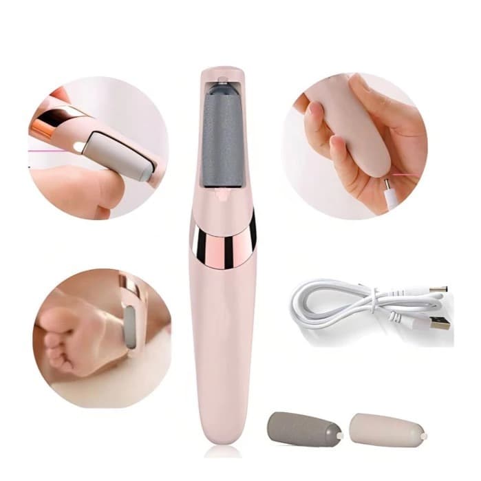 Kit Lixadeira Elétrica de Pés Portátil Lixa Elimina Calo USB