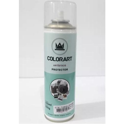 Verniz Spray Protector COLORART BRILHANTE Para fotos, gravuras, papeis, metais, gesso, madeira, cerâmica