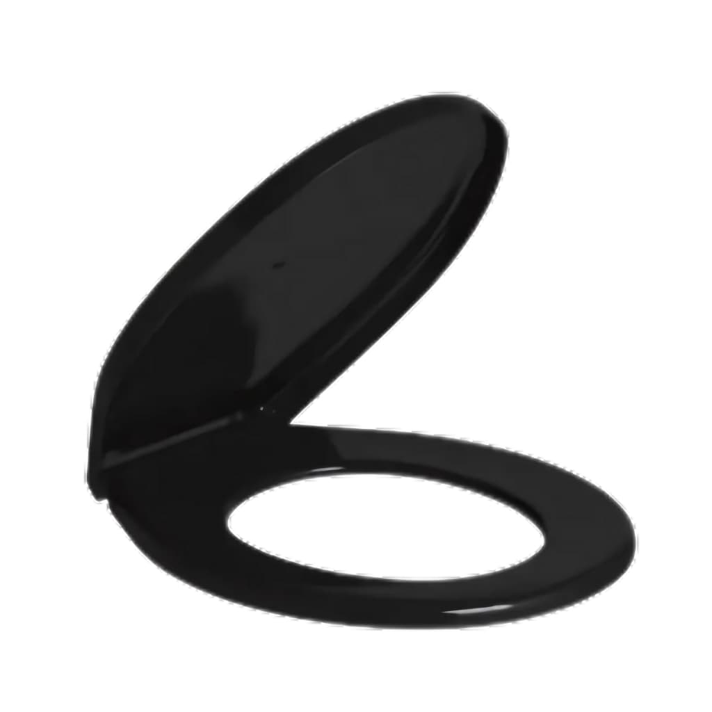 Assento De Vaso Sanitario Banheiro Oval Preto Universal