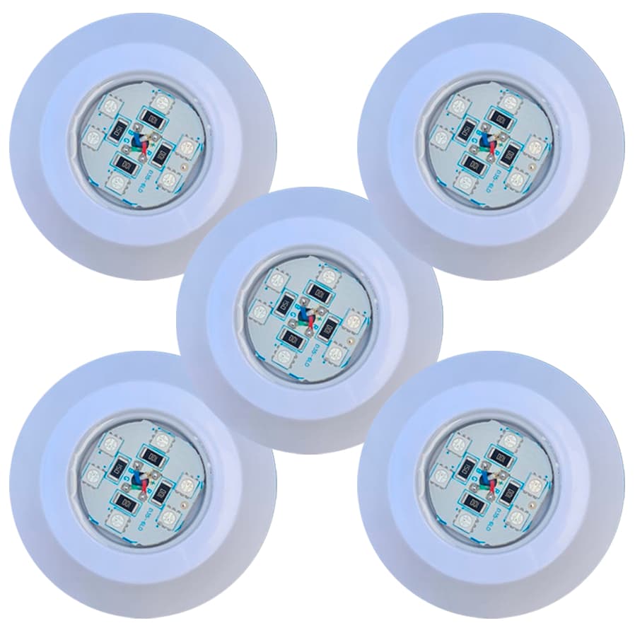 5 Led 9w Rgb Refletor Para Iluminação de Piscinas