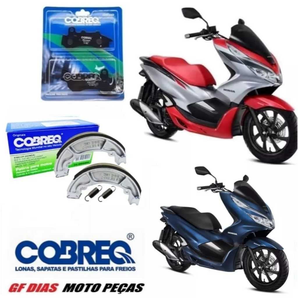 Kit Lona + Pastilha De Freio COBREQ HONDA Pcx 150 2019 2020 2021 2022 COM CBS