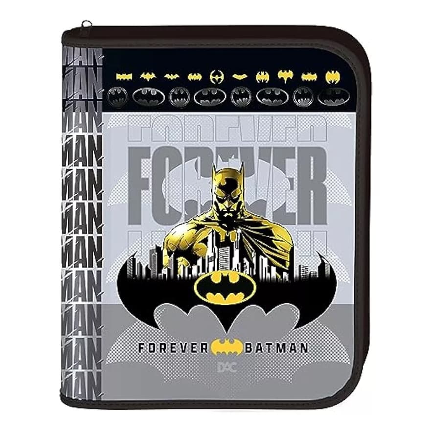 Fichário Universitário Dac Com Zíper Batman + 48 Folhas