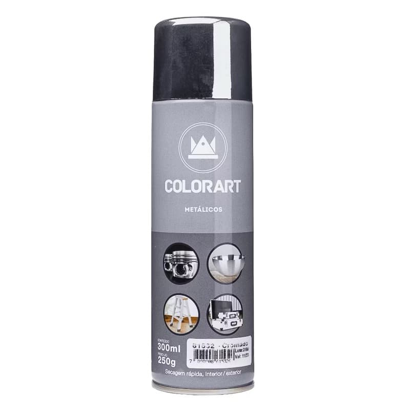 Tinta Spray Cromada - Tinta Metalica Colorart 300ml