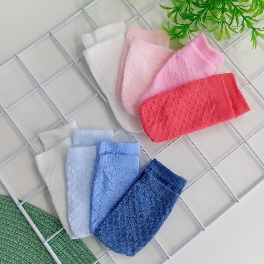 Kit 4 Meias Lisa para Bebê RN Recém Nascido Sortidos