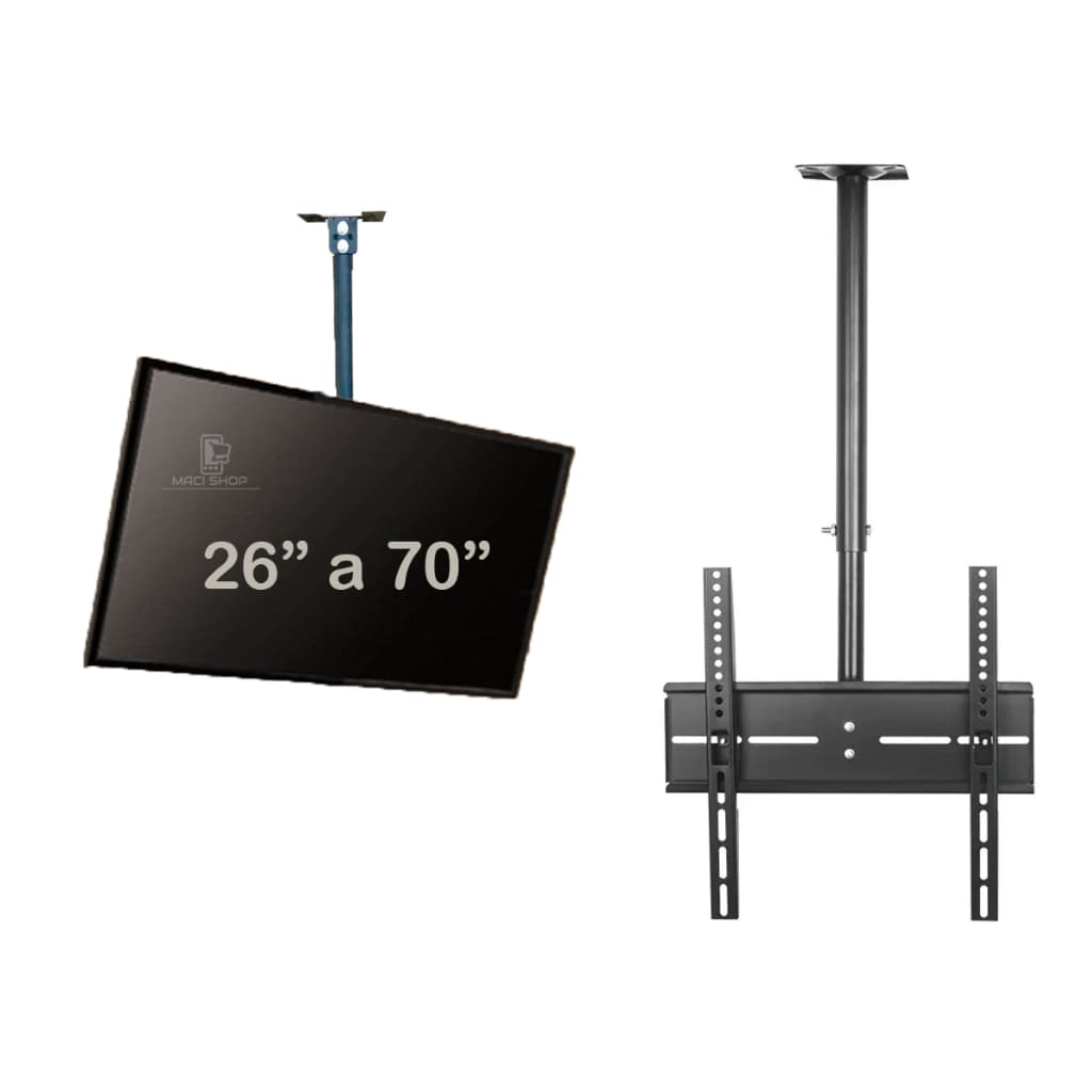 Suporte De Teto Para Tv 26'' a 70'' Giro 360° Inclinável Lcd Led Qled Oled Samsung LG Universal 70 Polegadas
